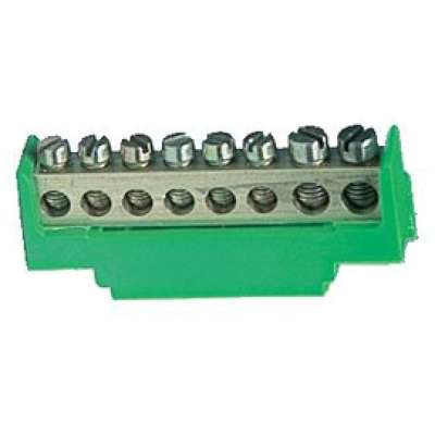 Bornier de terre verte 6x10² et 2x16² pour coffret Fix-O-Rail standard ABB-Vynckier