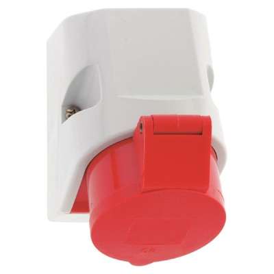 Socle de prise de courant en saillie CE rouge 16A/400V 3P+T IP44 Quick-Connect 11907 Bals