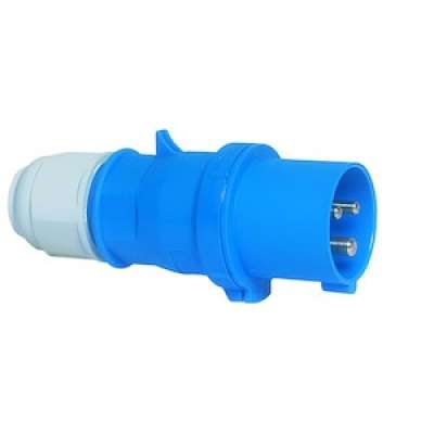 Fiche mâle CE bleue 32A/230V 2P+T IP44 2138 Quick-Connect Bals