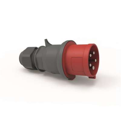 Fiche mâle CE rouge 32A/400V 3P+N+T IP44 avec inverseur de phase Quick-Connect 227 Bals