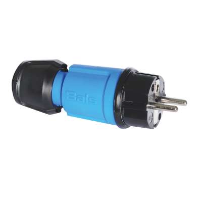 Fiche mâle bleue 16A/230V 2P+T IP44 7370 Bals