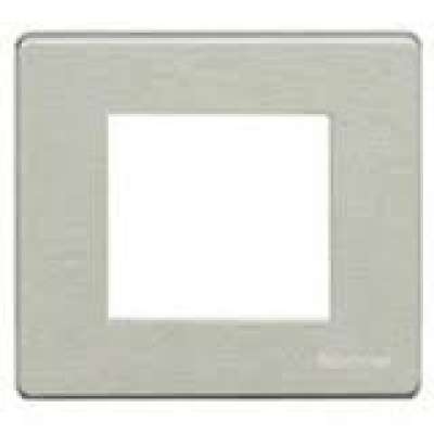 Plaque de recouvrement 1x2 modules aluminium Magic Bticino