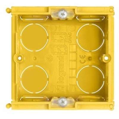 Boîte d'encastrement maçonnerie 2 modules carrée 71x71x52mm Bticino