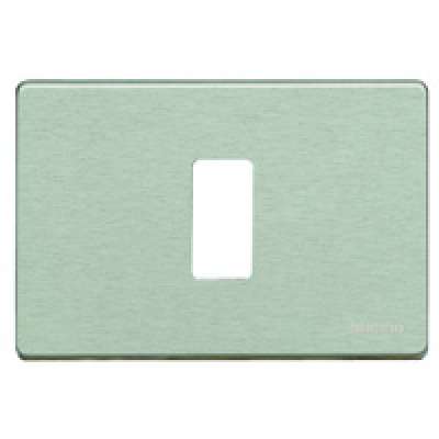 Plaque de recouvrement large 1x1 module aluminium Magic Bticino