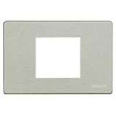 Plaque de recouvrement large 1x2 modules aluminium Magic Bticino