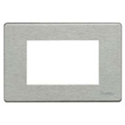 Plaque de recouvrement 1x3 modules aluminium Magic Bticino