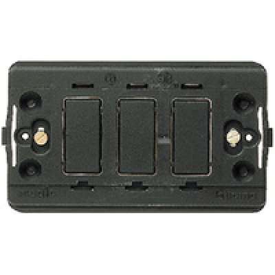 Support à vis 3x1 modules pour boîtes 503E ou PB503 Magic Bticino