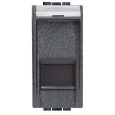 Prise informatique RJ45 (UTP5e) 1 module anthracite Living Light  Bticino