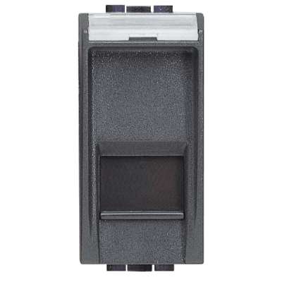 Prise informatique RJ45 (STP6) 1 module anthracite Living Light  Bticino