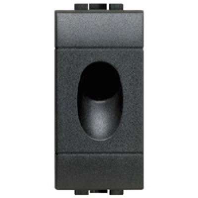 Obturateur avec sortie de câble Ø 9mm 1 module anthracite Living Light BTicino 