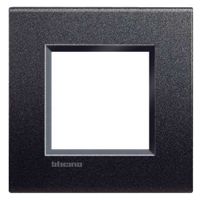 Plaque de recouvrement 2 modules anthracite Living Light Bticino