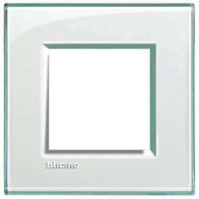 Plaque de recouvrement 2 modules Aquamarine Living Light Bticino