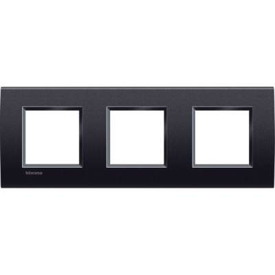 Plaque de recouvrement 3x2 modules entraxe 71mm anthracite Living Light Bticino