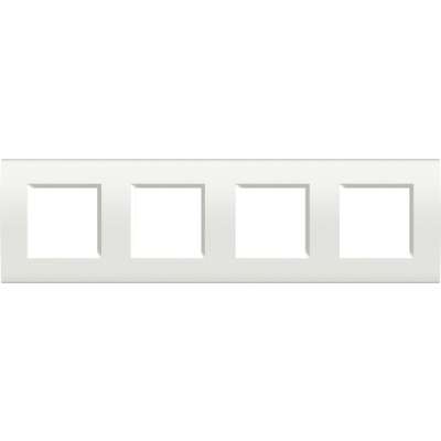 Plaque de recouvrement 4x2 modules entraxe 71mm blanc Living Light Bticino