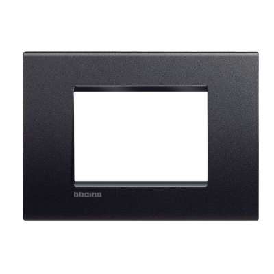 Plaque de recouvrement 3 modules anthracite Living Light Bticino