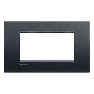 Plaque de recouvrement 4 modules anthracite Living Light Bticino