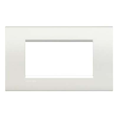 Plaque de recouvrement 4 modules blanc Living Light Bticino