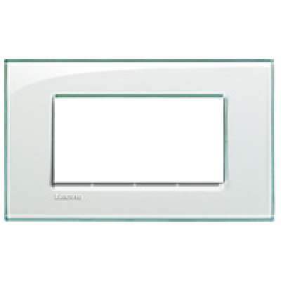 Plaque de recouvrement 4 modules Aquamarine Living Light Bticino