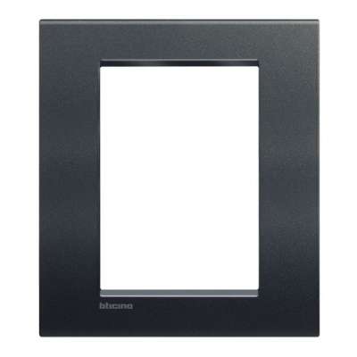 Plaque de recouvrement 3+3 modules anthracite Living Light Bticino