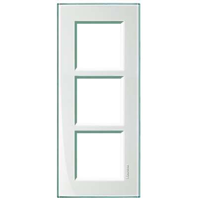 Plaque de recouvrement 3x2 modules entraxe 57mm Aquamarine Living Light Bticino