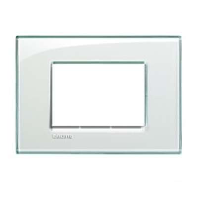 Plaque de recouvrement 3 modules Kristall Living Light Bticino