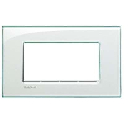 Plaque de recouvrement 4 modules Kristall Living Light Bticino