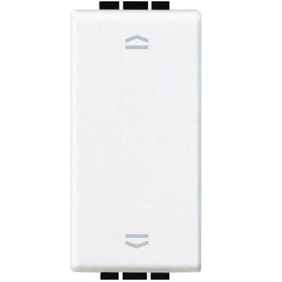 Interrupteur à volets 2 touches 16A/250V 1 module blanc Living Light N4027N Bticino