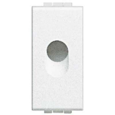 Obturateur avec sortie de câble Ø 9mm 1 module blanc Living Light BTicino 