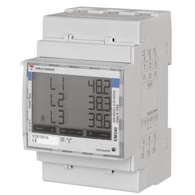 Compteur d'énergie digital DIN triphasé 65A MID (Certificats Verts) Annexe B+D EM340DINAV23XO1PFB Carlo Gavazzi