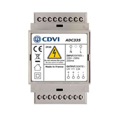 Alimentation DIN ventouse 12VDC/3.5A ADC335 CDVI