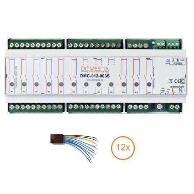  Kit Start esclave v2 module 12 sorties bipolaires 10A et 12 modules d’identification DKS-012-003S Domestia