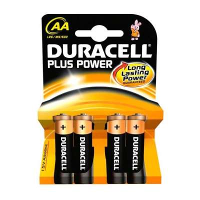 Pile Alcaline Plus Power 1.5V AA LR6 Duracell (Blister 4)