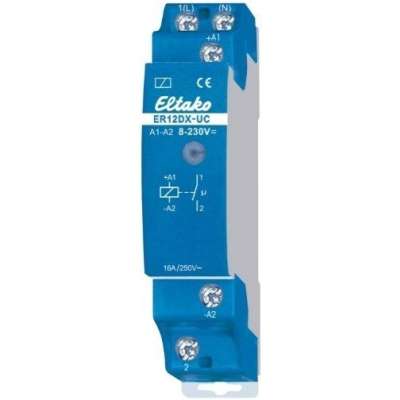 Relais modulaire bistable unipolaire électronique 1P/16A/8~230VAC/DC Eltako