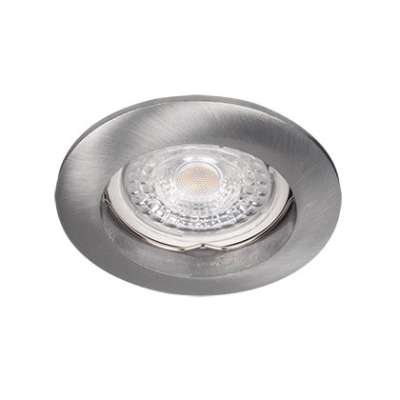 Spot encastré fixe rond Ø78mm aluminium brossé pour lampes GU10/230V Ø50mm (PAR16) 2518 Europole