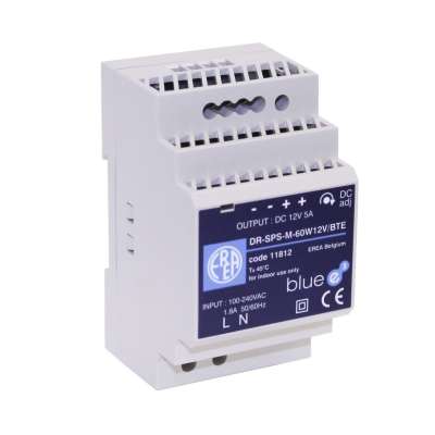 Alimentation stabilisée  60W-12VDC-5A DR-SPS-M60W12V/BTE EREA