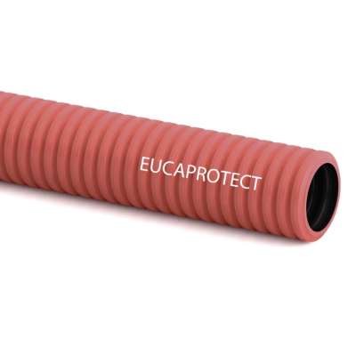 Gaine annelée rouge avec tire-fil Ø110mm Eucaprotect (rouleau  50 mètres)