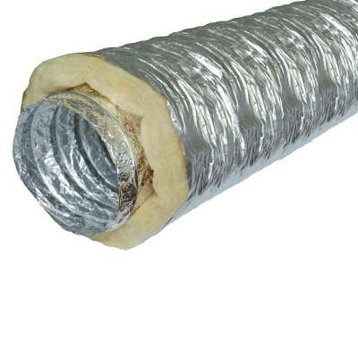 Conduit flexible en aluminium avec isolation thermique et acoustique 25mm Sonodec Classic Ø160mm x Lg=10m