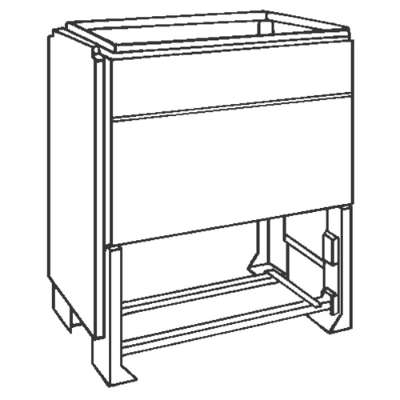 Socle en polyester livré en kit pour armoire de trottoir EH DIN 00  (L=455 x P=320mm) ABB-Vynckier