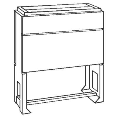 Socle en polyester livré en kit pour armoire de trottoir EH DIN 0 (L=590 x P=320mm) ABB-Vynckier