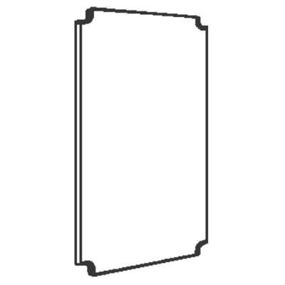 Platine de montage pertinax EH3 DIN 1 pour armoire de trottoir Ht=875mm ABB-Vynckier