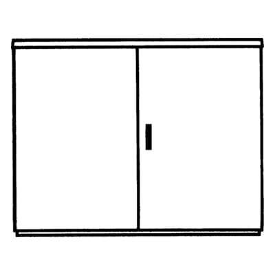 Armoire de trottoir EH3/AP-2 montée avec panneaux lisses L=1115 x P=320 x H=875mm ABB-Vynckier