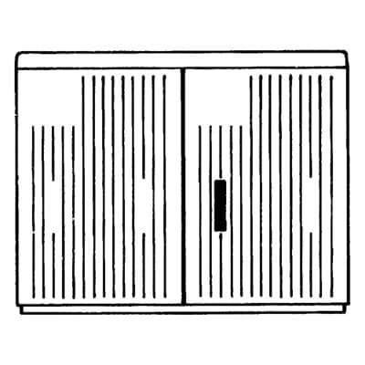 Armoire de trottoir EH3/AP-2 montée avec panneaux anti-affichage L=1115 x P=320 x H=875mm ABB-Vynckier