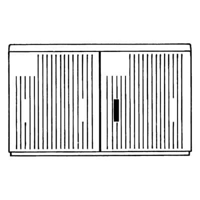 Armoire de trottoir EH3/AP-3 montée avec panneaux anti-affichage L=1445 x P=320 x H=875mm ABB-Vynckier