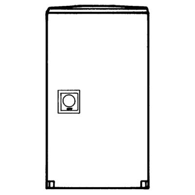 Armoire de trottoir EH3-00 montée avec panneaux lisse  L=455 x P=320 x H=875mm ABB-Vynckier