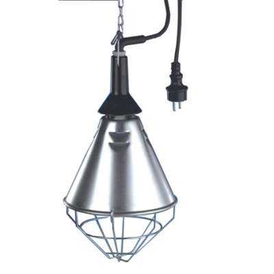 Armature lampe infrarouge pour étables et couveuses - cordon 2,5m, douille E27 - max 250W 