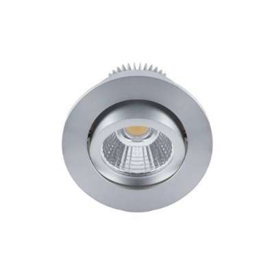 Spot encastré inclinable à 30° rond Ø64mm aluminium avec alimentation et lampe non dimmable 3W/30° /3000K/300Lm/50000h/230V blanc chaud TIPI RX DO104WW25 Indigo