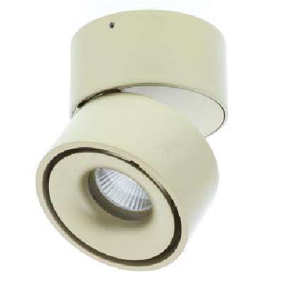 Applique murale ou plafonnier rond orientable blanc mat Led 13W/230V/1120Lm/3000K/38° IP20 CLAC DO225WW30 Indigo