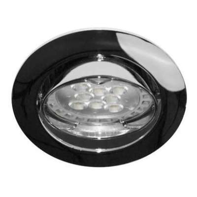 Spot encastré inclinable à 30° rond Ø82mm chrome pour lampes GU10/230V Ø50mm (PAR16) KSA101203 Indigo