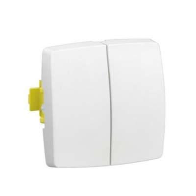 Interrupteur double va-et-vient 10A - 250V blanc RAL 9010 Oteo Legrand