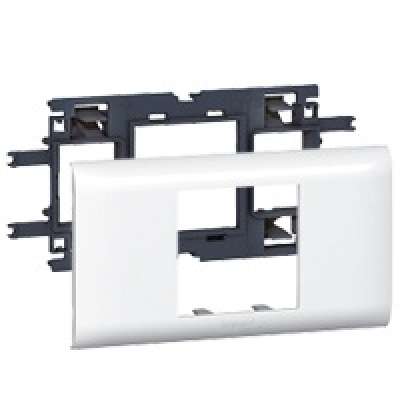 Support Mosaic simple (2 modules) pour goulotte avec couvercle L=65mm DLP Design Legrand